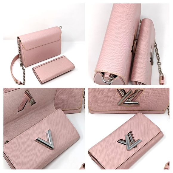 🎉HPx4 Louis Vuitton Pink Bag Twist Rose Ballerine MM Set! Sold out! - Picture 5 of 14